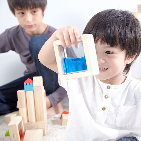 Plan Toys Cuburi De Construit Din Lemn Pentru 3+ Ani 50 Bucăți