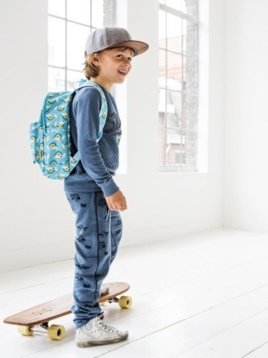 Petit Monkey Airplanes Schulranzen Rucksack Kindergarten Hellblau mit Flaschenhalter