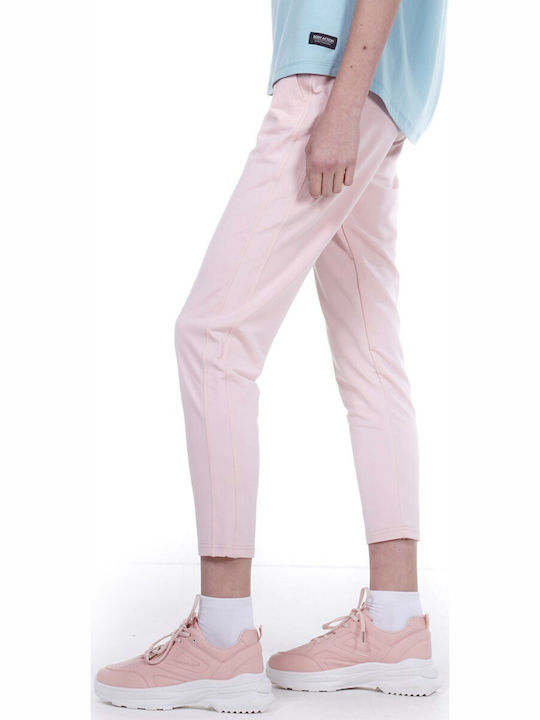 Body Action Παντελόνι Γυναικείας Φόρμας Light Pink Fleece