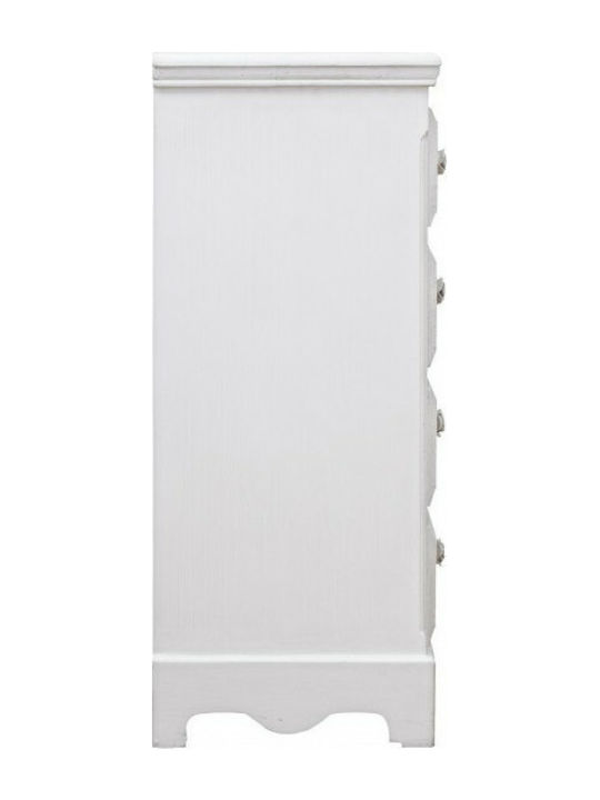 Schubladen Aufbewahrung Blanc mit 4 Schubladen White L40xB30xH76cm