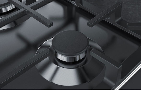 Neff N 70 Εστία Φυσικού Αερίου Αυτόνομη Inox 58.2x52εκ. Ασημί