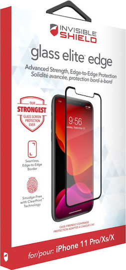 Zagg InvisibleShield Glass Elite Edge Full Glue Full Face Tempered Glass (iPhone 11 Pro Max / XS Max)