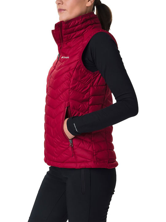 Lite Beet Kurz Damen Ärmellos Puffer Jacke für Winter Rot