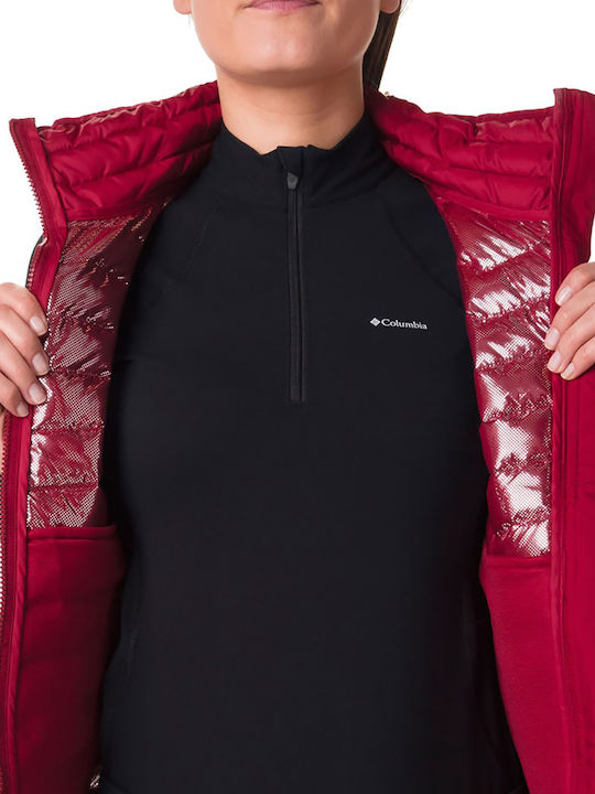 Lite Beet Kurz Damen Ärmellos Puffer Jacke für Winter Rot