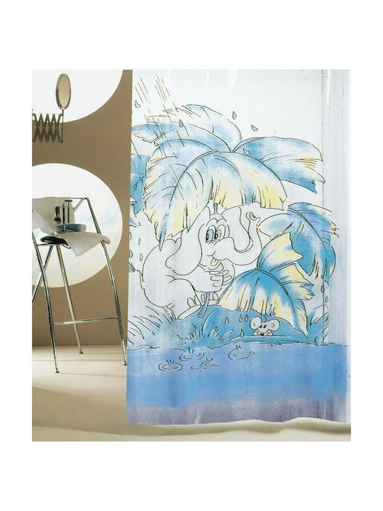 San Lorentzo SS-575 Fabric Shower Curtain 180x200cm Blue 485