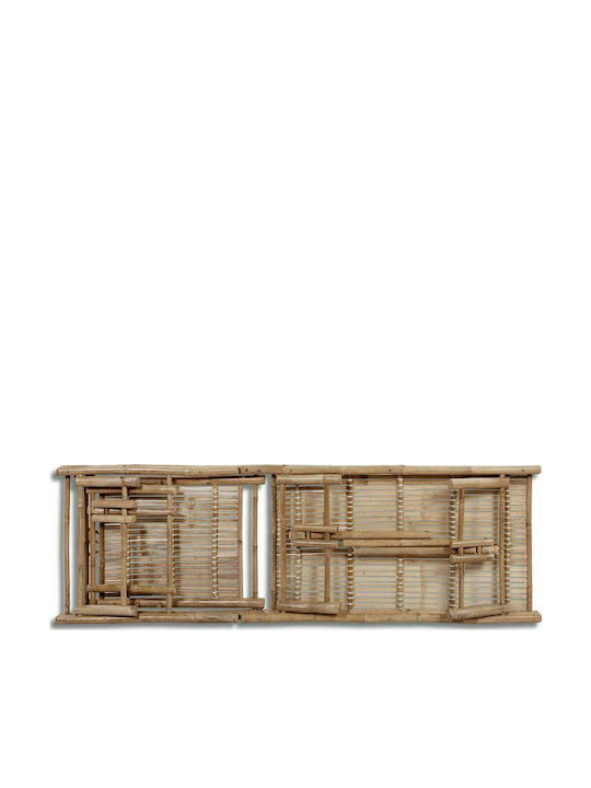 Șezlong Pentru Grădină și Piscină Din Bambus Maro 200x65x30cm