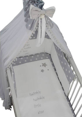 Bebe Stars Stars Crib Bumpers Classic Inside White 46x185cm