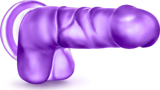 B Yours Sweet n' Hard 4 Realistic Dildo with Scrotum & Suction Cup Purple 18cm