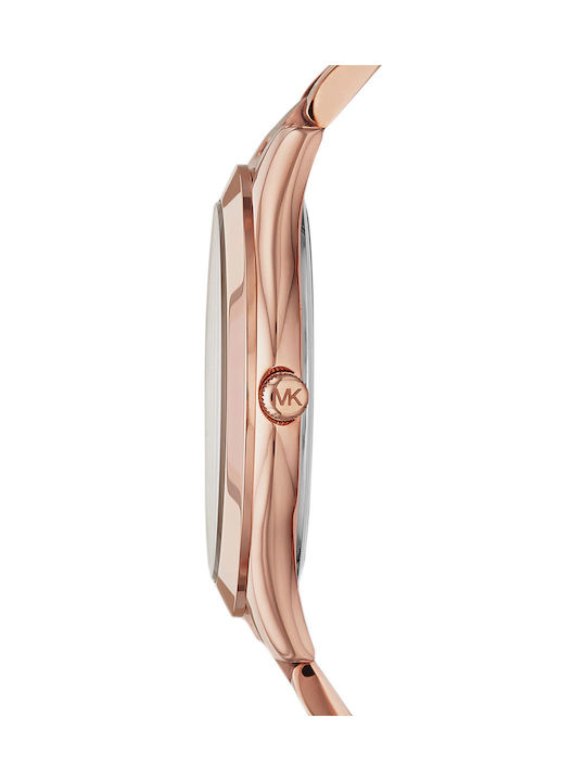 Michael Kors Runway Women's Watch with Pink Gold Metal Bracelet