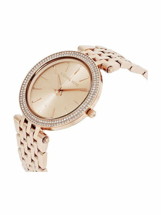 Michael Kors Darci Γυναικείο Ρολόι 39mm Μπαταρίας με Ροζ Χρυσό Μεταλλικό Μπρασελέ