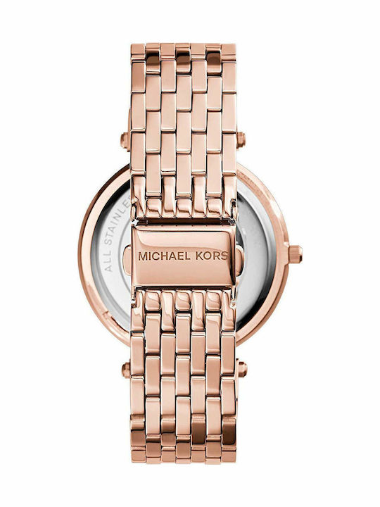 Michael Kors Darci Γυναικείο Ρολόι 39mm Μπαταρίας με Ροζ Χρυσό Μεταλλικό Μπρασελέ