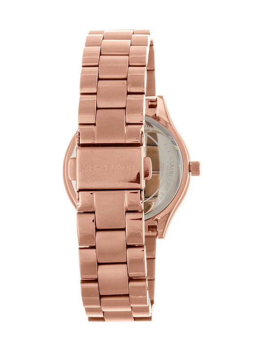Michael Kors Runway Γυναικείο Ρολόι 33mm Μπαταρίας με Ροζ Χρυσό Μεταλλικό Μπρασελέ