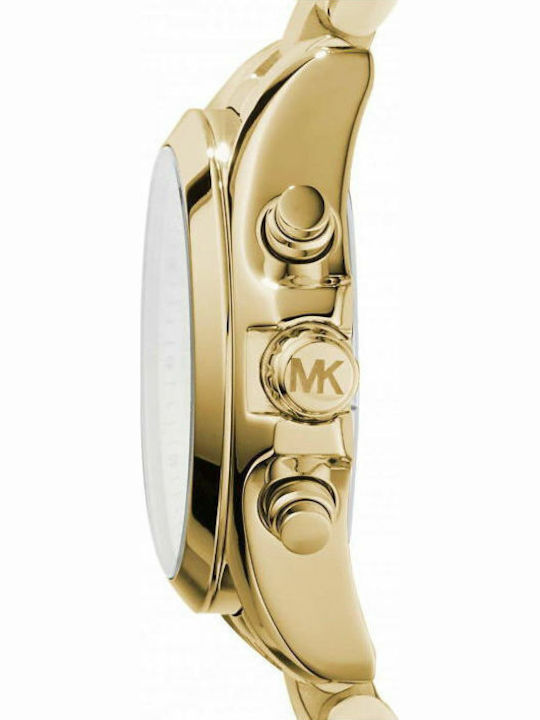 Michael Kors Bradshaw Women's Watch Chronograph with Gold Metal Bracelet