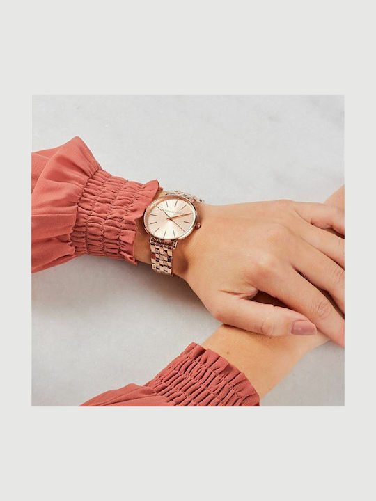 Michael Kors Pyper Women's Watch with Pink Gold Metal Bracelet