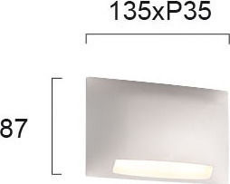 Viokef Mode Επιτοίχια Εξωτερική Πλαφονιέρα LED IP65 3W με Θερμό Λευκό Φως 13.5x8.7εκ.