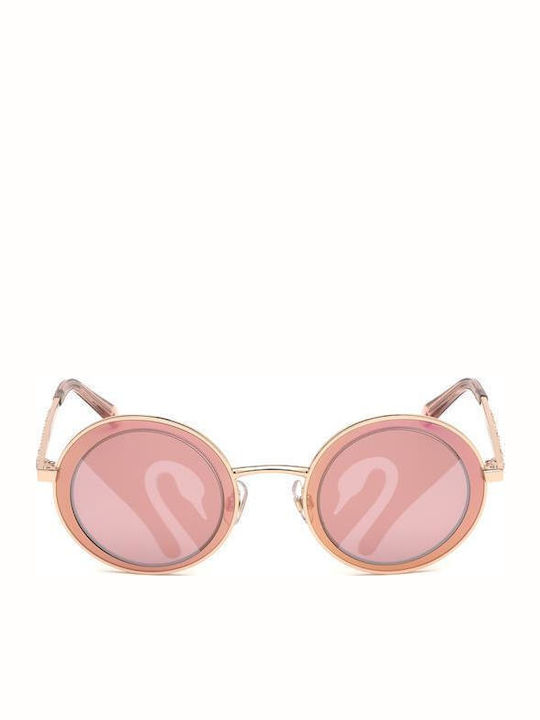 Swarovski Women's Sunglasses with Rose Gold Metal Frame SK0199 28S
