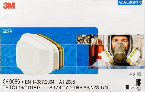 3M Mask Filter Gases, Vapours and Particulates ABEK2P3R