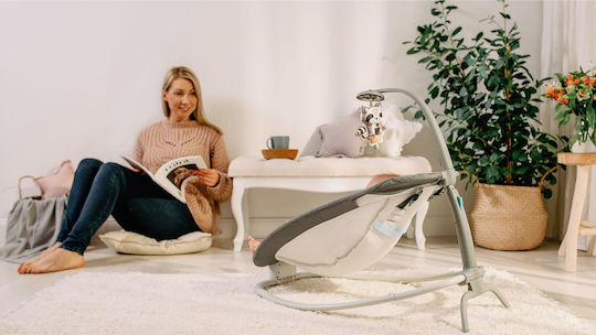 Lionelo Electric Relax pentru Bebeluși Pascal cu Muzică și Vibrații Gri pentru Copil până la 9kg