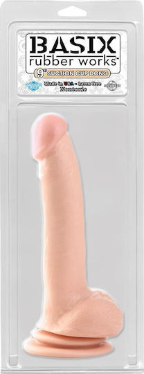 Basix Rubber Works Thicky Dildo realist cu Testicule și Ventuză Lumină 23cm