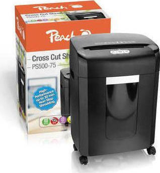 Peach Καταστροφέας Εγγράφων PS500-75 Cross Cut 15 Φύλλων με Κάδο 16lt