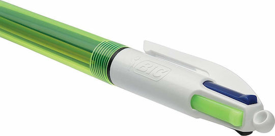 BIC 4 Colours Fluo Στυλό Ballpoint Πολλαπλών Χρωμάτων