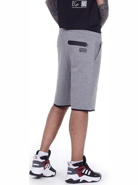 Body Action Sportliche Herrenshorts Light Melange Grey