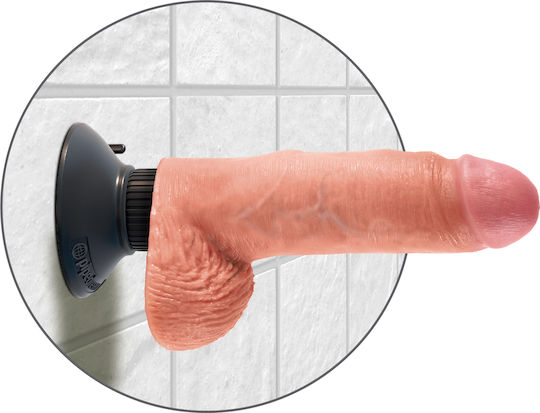 Pipedream King Cock Vibrating Cock With Balls Реалистичен Вибратор 18см Плът