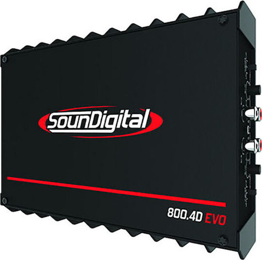 SounDigital Ενισχυτής Αυτοκινήτου SD800.4D EVO 4 Καναλιών (Κλάση D)