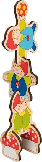 Wooden Kids Peg Puzzle Stand-up Dwarfs for 2+ years+ Years 9pcs Goki