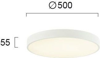 Viokef Madison Στρογγυλό Εξωτερικό LED Panel 40W με Θερμό Λευκό Φως 3000K 50εκ.