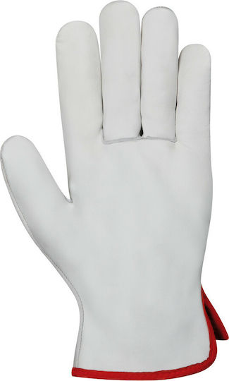 Lampa Gloves for Work Driver White Leather 1pcs