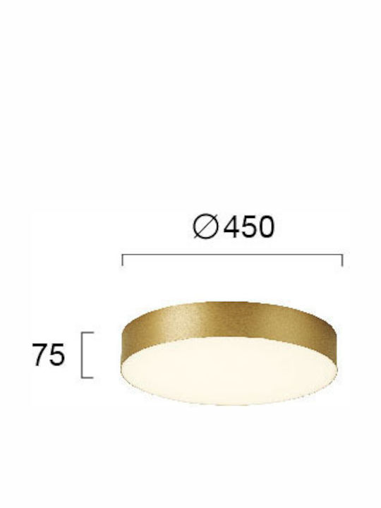 Viokef Bruce Rotund În aer liber Panou LED Putere 40W cu Alb Cald Lumini 45x45cm.