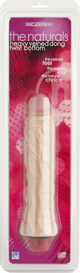 Doc Johnson The Naturals Heavy Veined Thin Dong Twist Bottom Ρεαλιστικός Δονητής 21.5cm Flesh