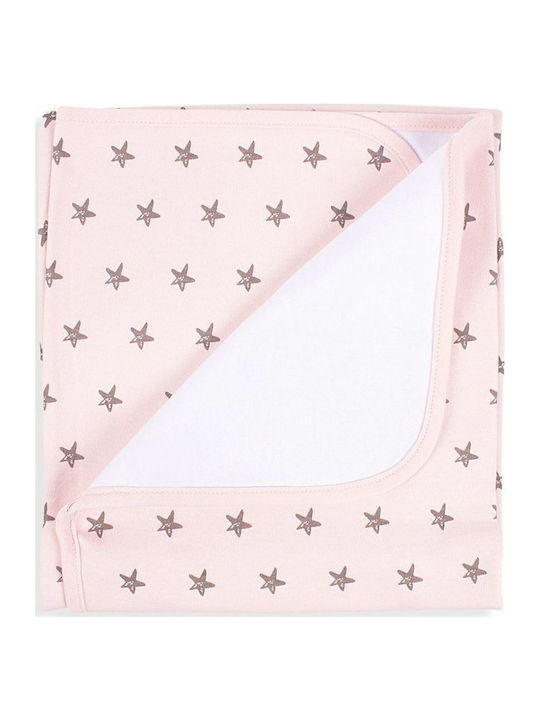 Interbaby Blanket Nursery Swaddling Blankets Estrella Cotton Pink 78x78cm