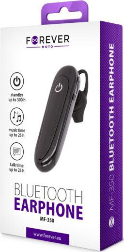 Forever MF-350 Earbud Bluetooth Handsfree Ακουστικό Μαύρο