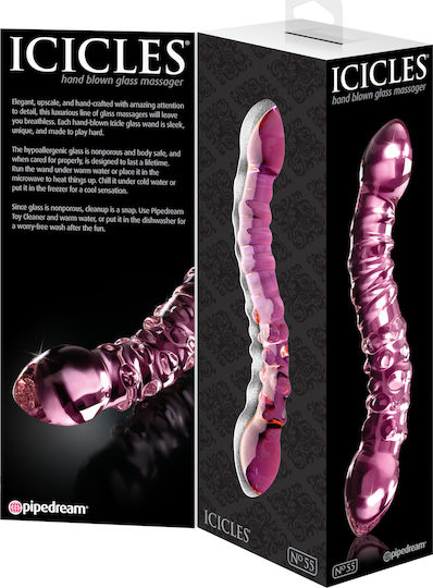 Icicles Icicles No. 55 Γυάλινο Dildo Silver 20cm