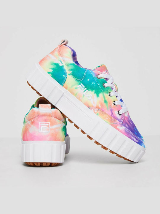 Fila Sandblast Low Tie Dye Γυναικεία Sneakers Πολύχρωμα