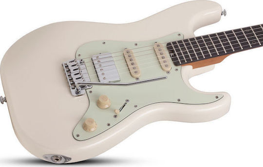 Schecter Signature Nick Johnston Electric Guitar Stratocaster with HSS Pickup Configuration Atomic Snow