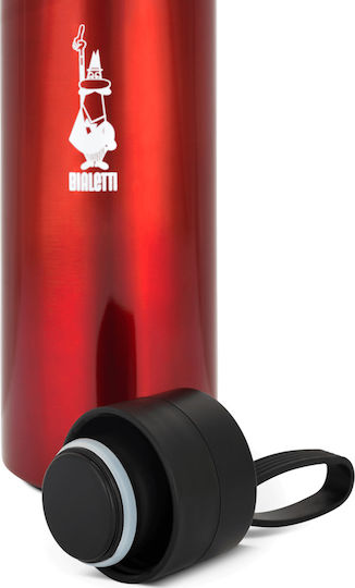 Bialetti Thermal Bottle Sticlă Termos Oțel inoxidabil Fără BPA 500ml Roșu cu Capac cu buclă (Loop) DCXIN00003/2