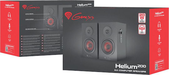 Genesis Helium 200 Ηχεία Υπολογιστή 2.0 με Ισχύ 20W σε Μαύρο Χρώμα