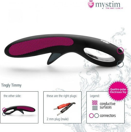 Mystim Tingly Timmy Δονητής Rabbit 27cm Black