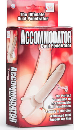 Calexotics Accommodator Dual Penetrator με Dildo 13cm στο χρώμα του δέρματος