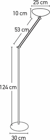 Inlight 45017 Stehleuchte H177xB30cm. mit Fassung für Lampe null Färberei-Schwarz