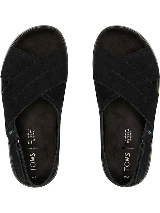 Marisa Γυναικεία Σανδάλια Flatforms Μαύρα