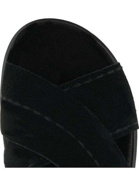 Marisa Γυναικεία Σανδάλια Flatforms Μαύρα
