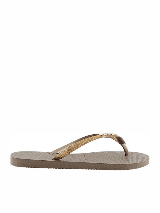 Slim Glitter Women's Flip Flops Gold