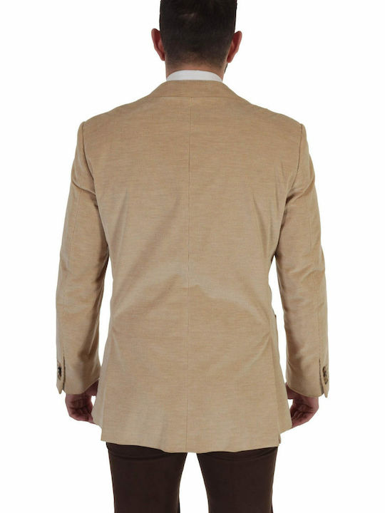 PAL ZILERI DOUBLE-BREASTED JACKET CORDUROY BEIGE