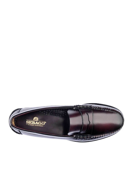 Classic Dan Men's Leather Loafers Burgundy