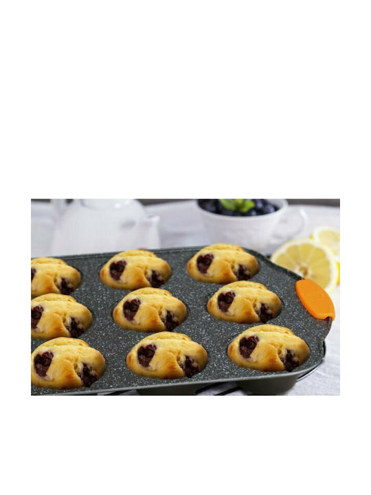 Berlinger Haus Marble Aluminum Cupcakes & Muffins 12 Cups Baking Pan Granit Diamond Line 41.2x26.5x3cm