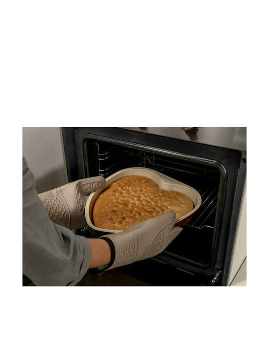 Nava Terrestrial Backform Torte Aluminium 33x33x5cm Burgundy 1cm